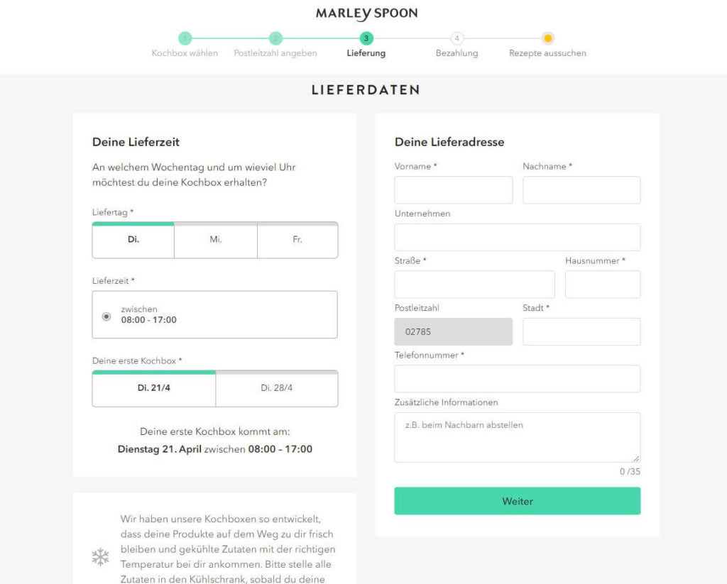 Marley Spoon - marleyspoon bestellung screenshot 2 marleyspoon bestellung screenshot 2