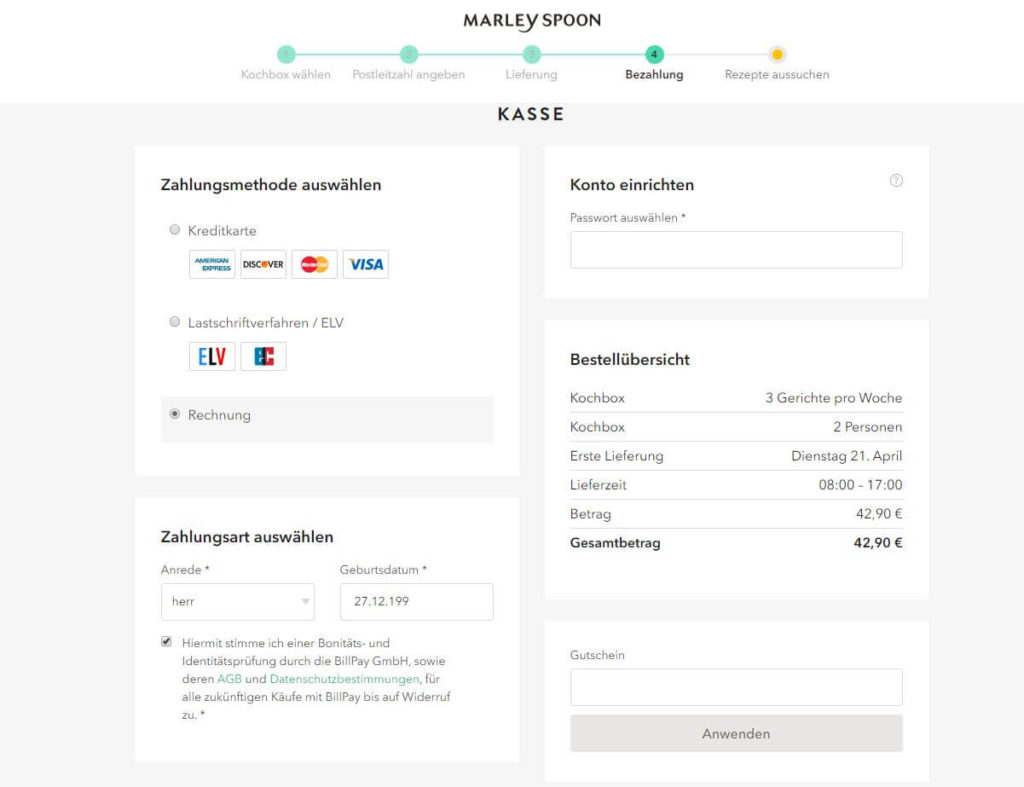 Marley Spoon - marleyspoon bestellung screenshot 3 marleyspoon bestellung screenshot 3