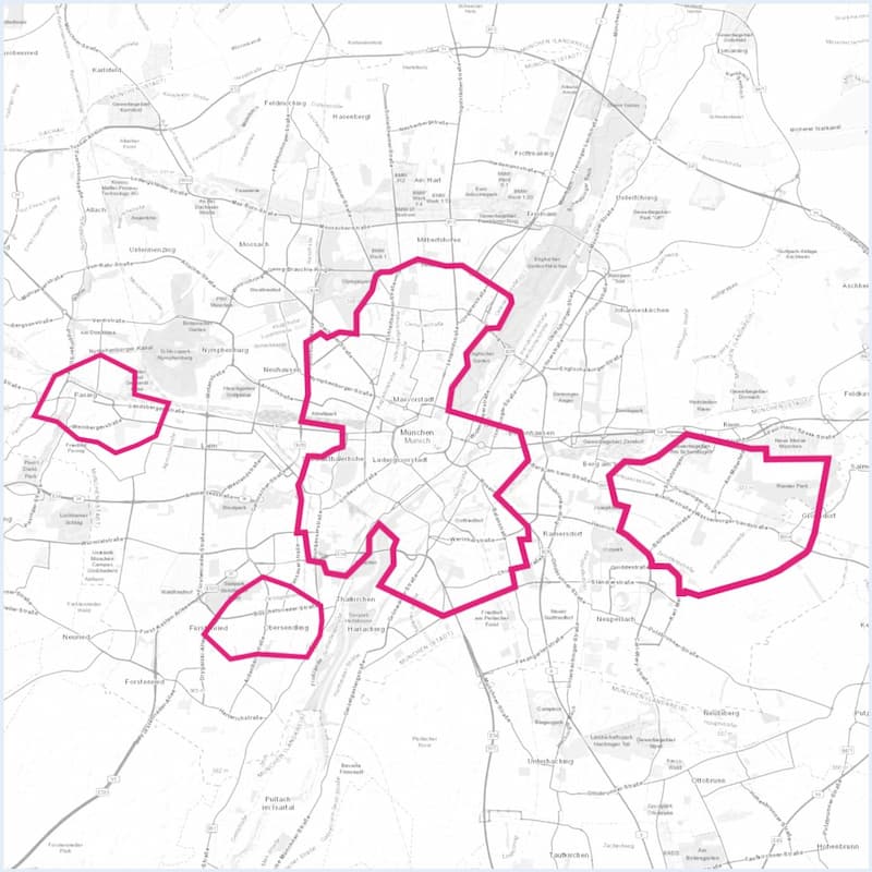 Flink München Liefergebiet