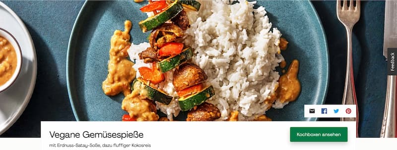 HelloFresh vegan bestellen - ztuz Vegane Gemüsespieße