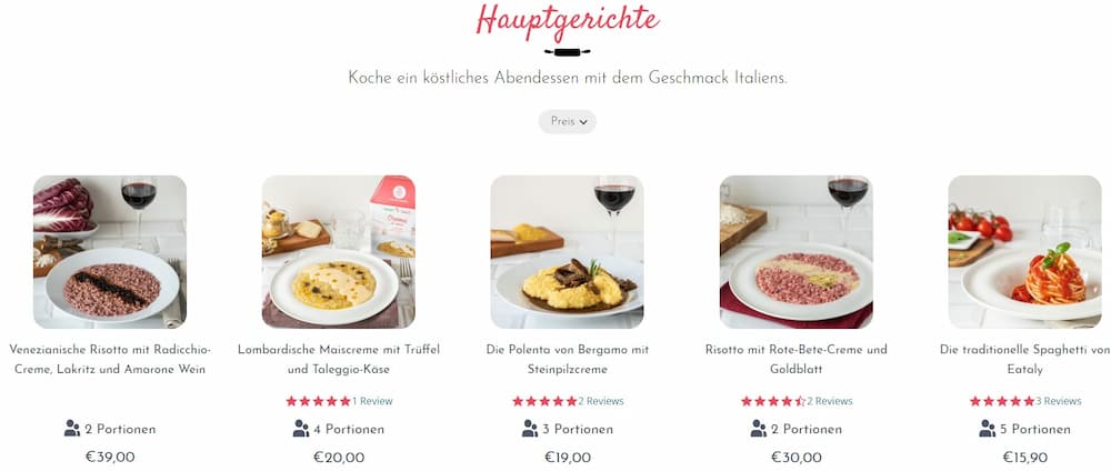 Website von My Cooking Box