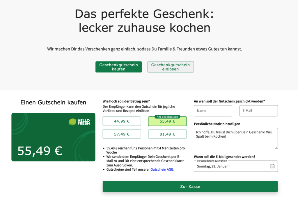 Hello Fresh Gutschein - Screenshot 2023 01 06 at 11.19.25 Hellofresh Geschenkgutschein
