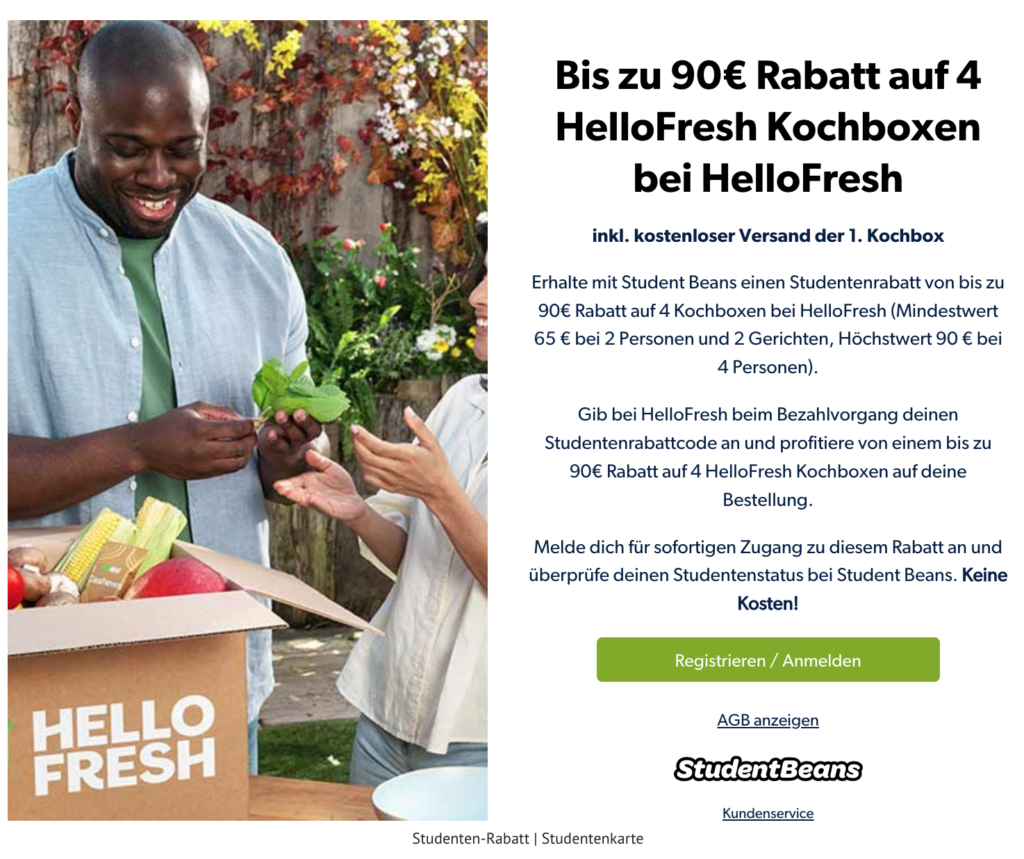 Hello Fresh Gutschein - Screenshot 2023 01 06 at 11.25.12 hellofresh gütschein fur Studenten