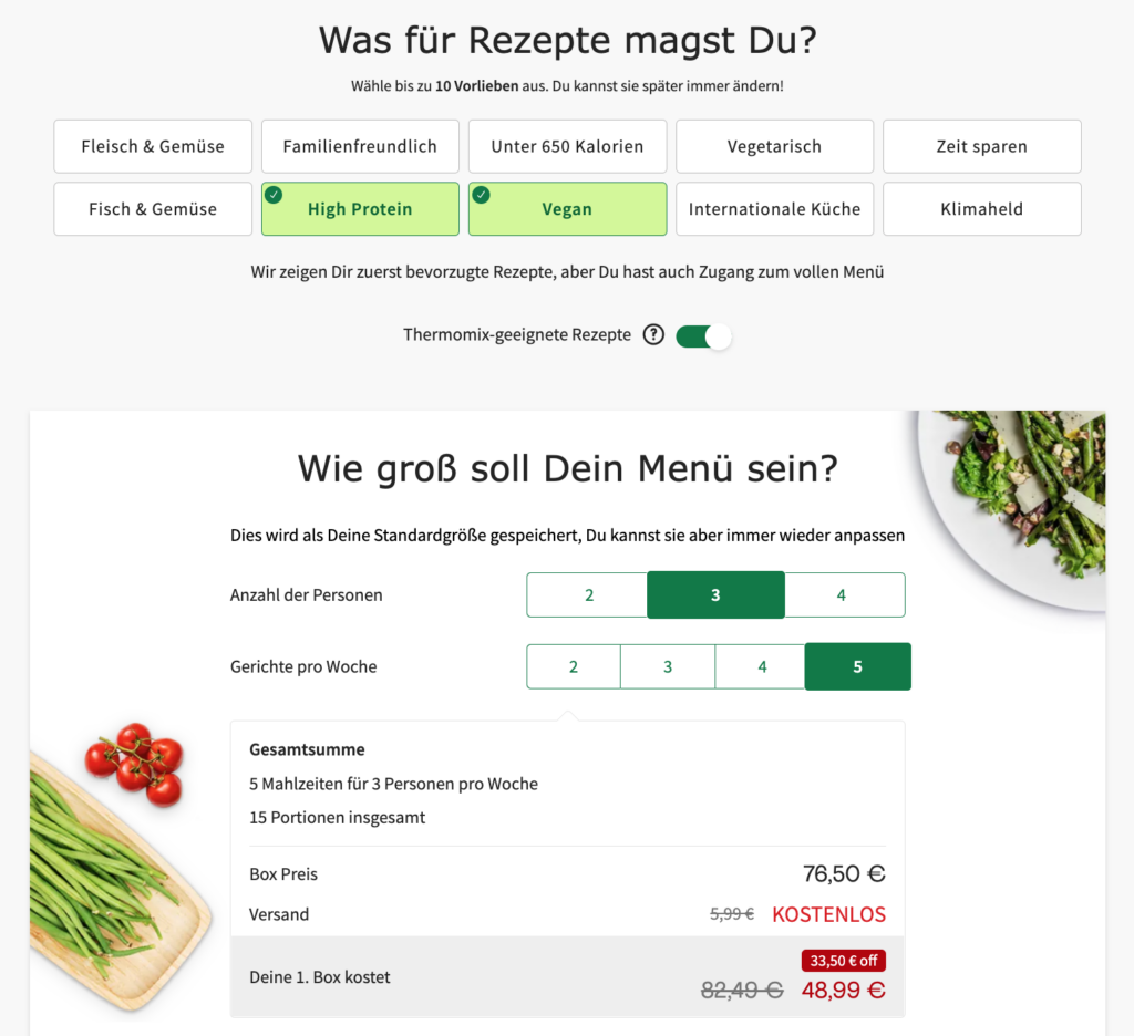 Dinnerly vs Hello Fresh - Screenshot 2023 01 14 at 12.11.22 Dinnerly vs Hello Fresh Vergleich: Hello Fresh Bestellvorgang