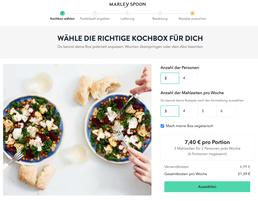 Dinnerly vs Marley Spoon - Screenshot 2023 01 16 at 15.50.35 5 Dinnerly vs Marley Spoon Vergleich: Marley Spoon Bestellvorgang