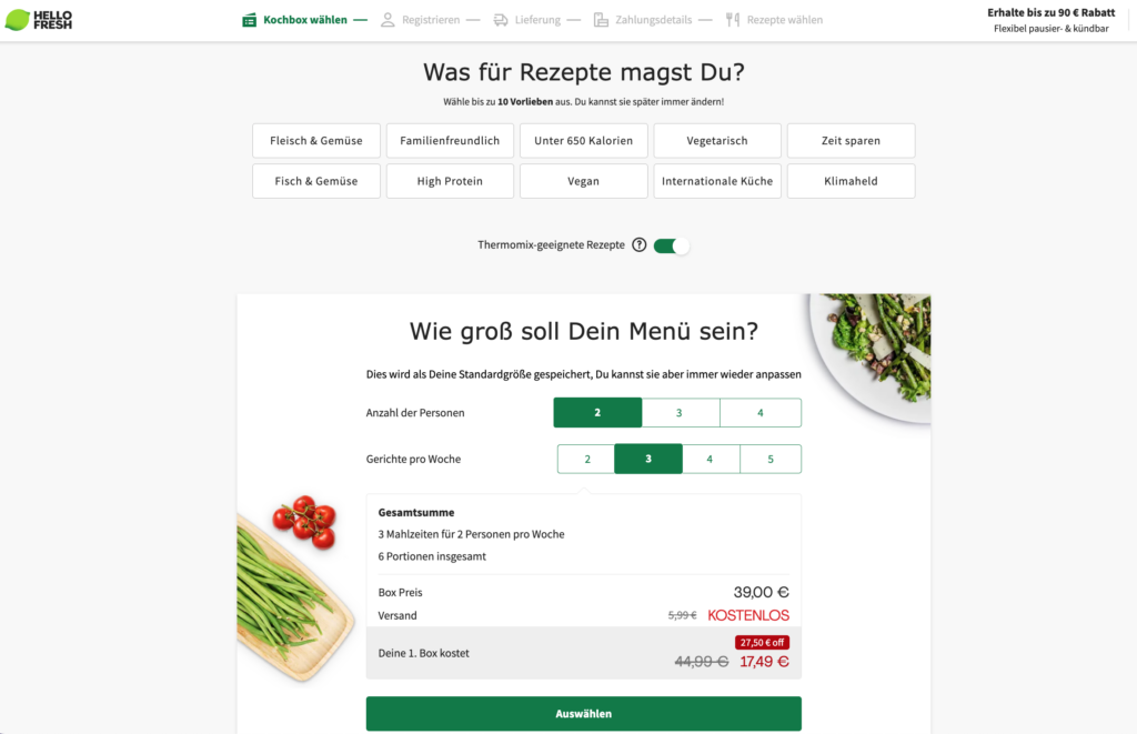 HelloFresh Login - Screenshot 2023 02 27 at 10.42.43 HelloFresh Anmeldung