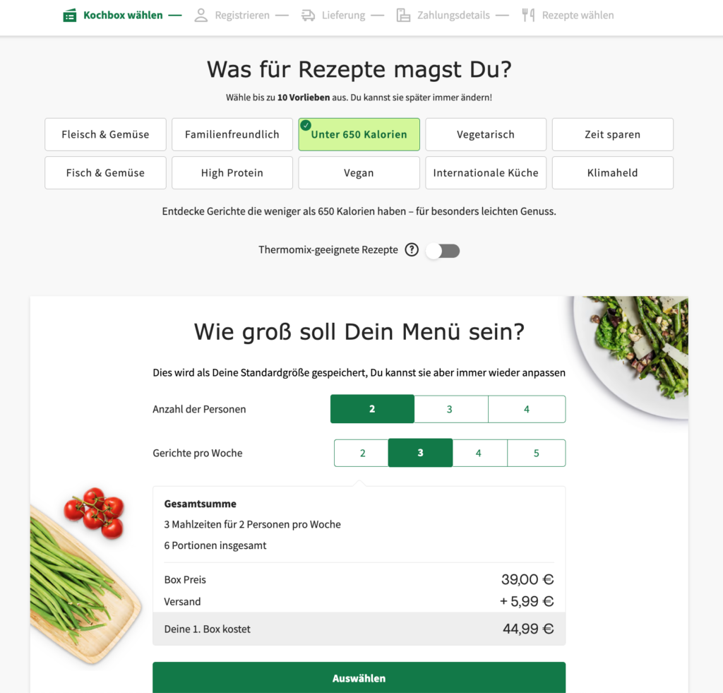 HelloFresh Low Carb - Screenshot 2023 03 02 at 12.52.27 Hellofresh low carb bestellung